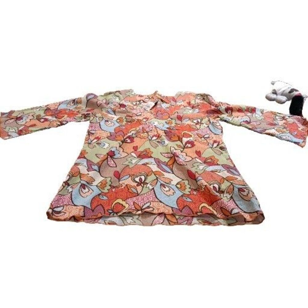 New Women's Columbia Multi Color Floral 3/4 Sleeve Size XS